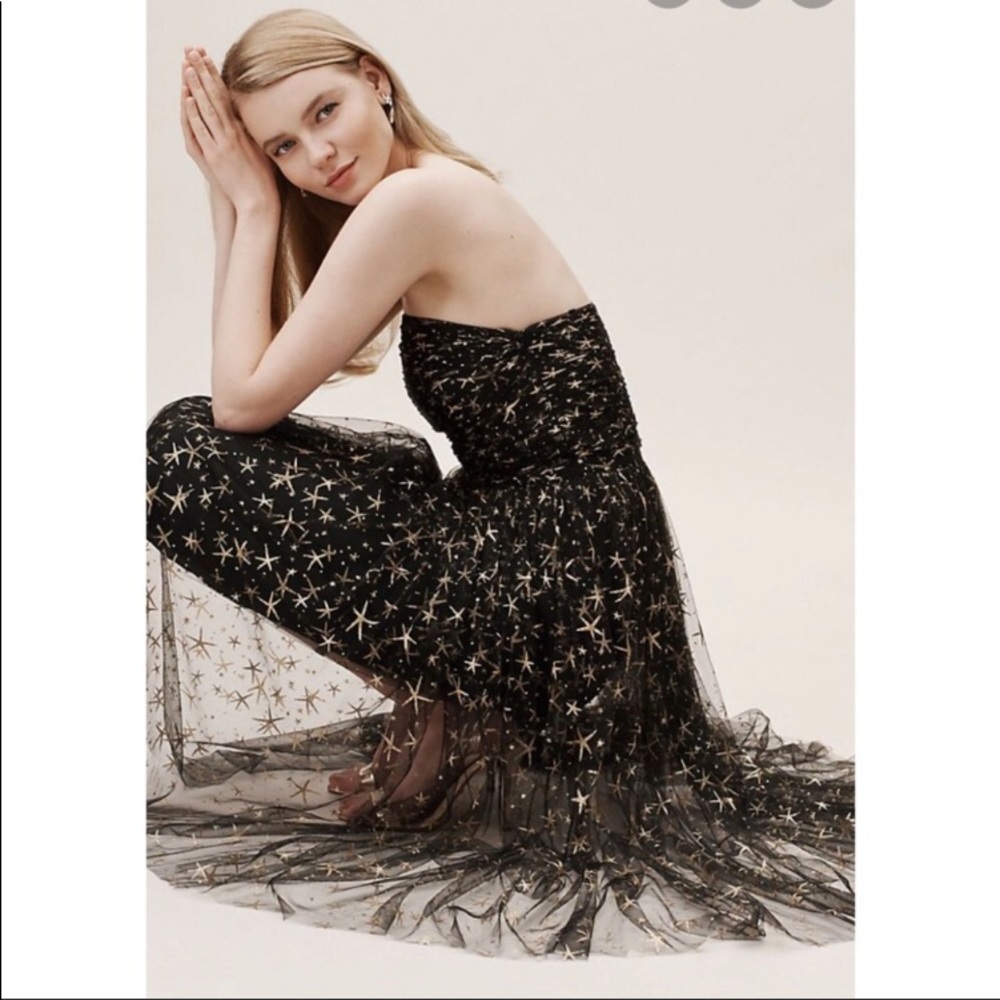 BHLDN Joanna August Rila dress size 6 black. Worn once. Excellent condition.